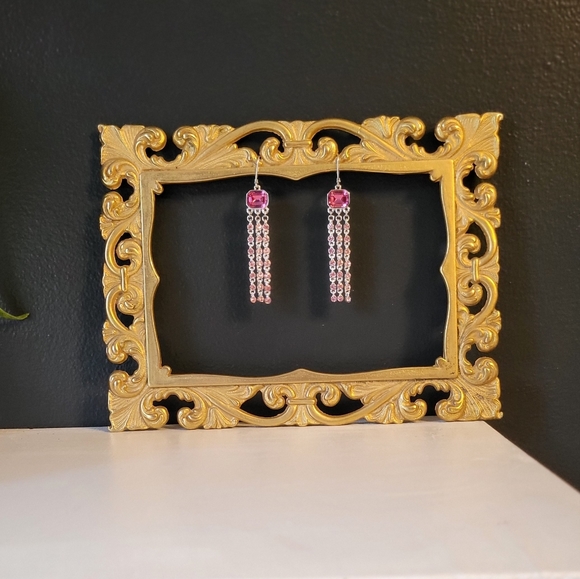 GIVENCHY pink and silver earrings - Picture 8 of 10